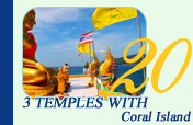 Private Trip to 3 Temples with Coral Island